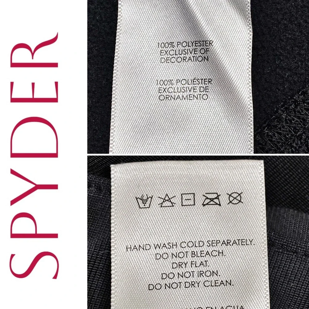 Spyder Full Zip Insulating Snow Jacket Black Outdoor Activewear‎ Youth 7/8